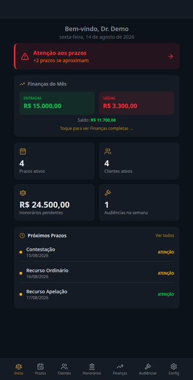 JurisGestor Dashboard